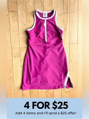 Sage Collective Pink Athletic Tennis Golf Integrated Shorts Dress Size XS